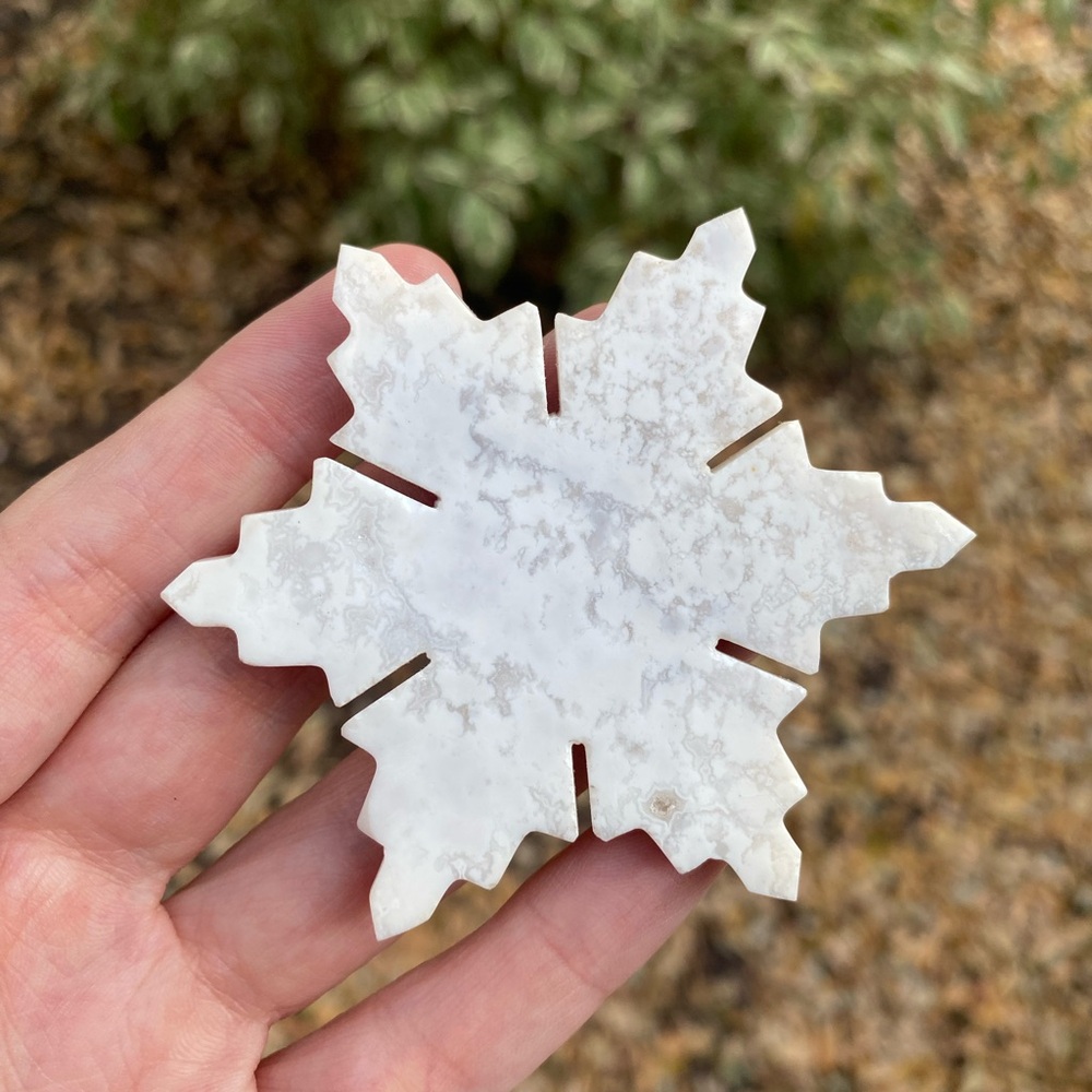 Agate Snowflake Carving